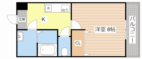 コスモハイツ愛知川Bの物件間取画像